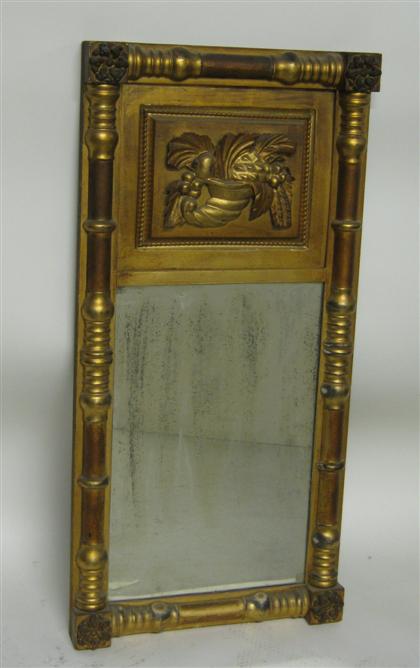 Appraisal: Federal style gilt painted wall mirror H in W in