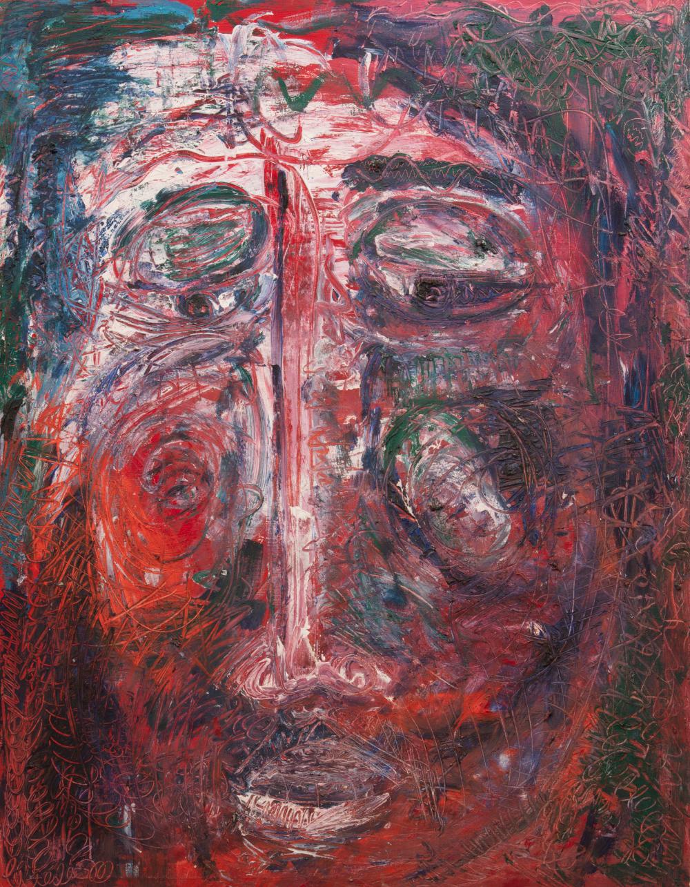 Appraisal: Mario Villa Nicaraguan New Orleans - Red Face oil on