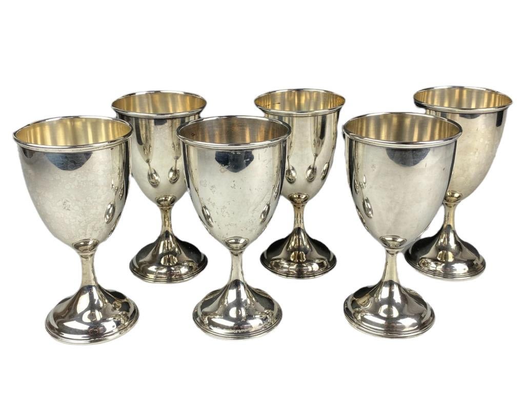 Appraisal: Weidlich Sterling Silver GobletsTotal weight ozt Height Diameter Goblets are