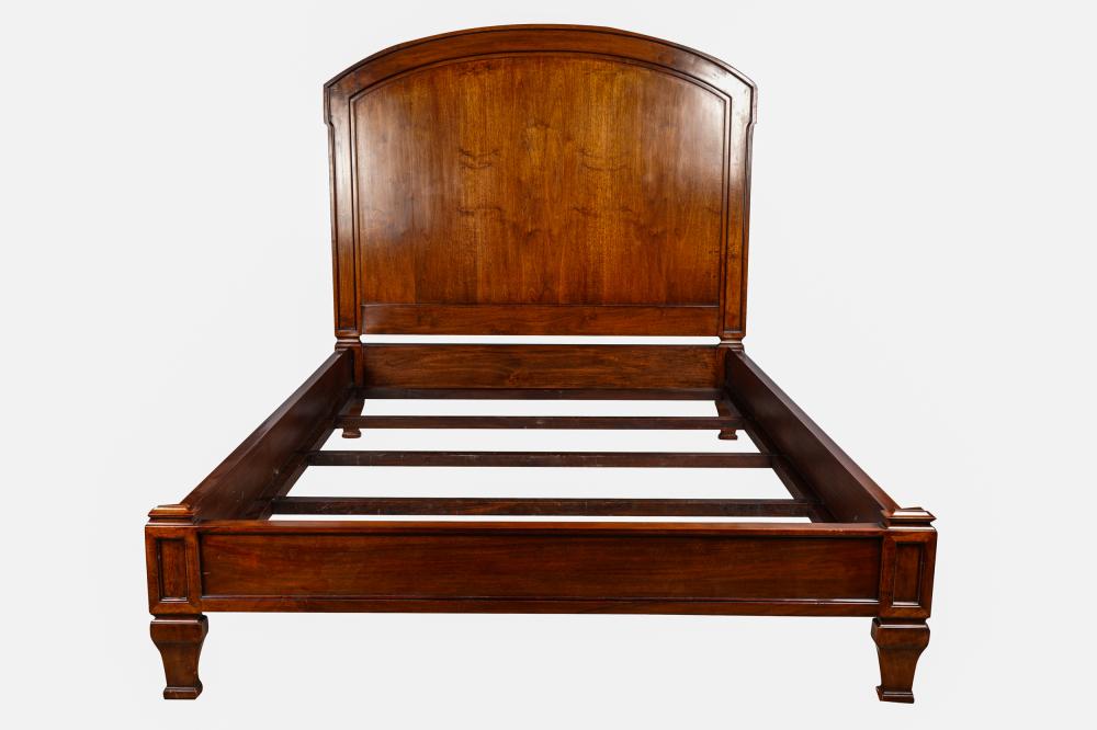 Appraisal: CONTEMPORARY WALNUT QUEEN-SIZED BEDoverall inches wide inches deep inches high