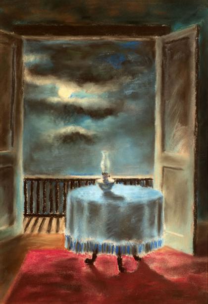 Appraisal: HOBSON PITTMAN american - OPEN DOORWAY EVENING Pastel on paper