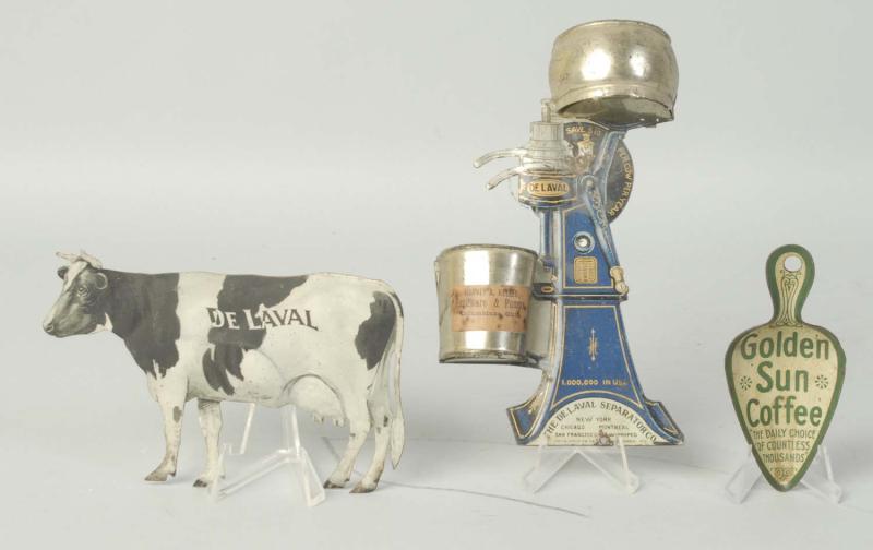 Appraisal: This lot includes Deland Match holder a DeLaval cow and