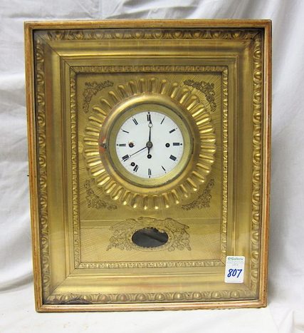 Appraisal: A PICTURE FRAME WALL CLOCK Continental th century The rectangular