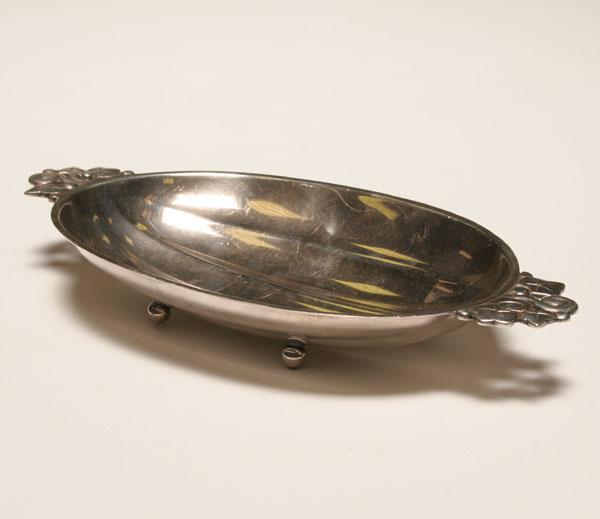 Appraisal: A Tiffany sterling silver footed dish of ribbed form with