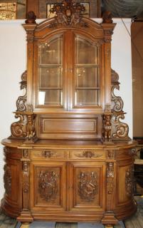 Appraisal: Grand scale French Renaissance style curved buffet French late th