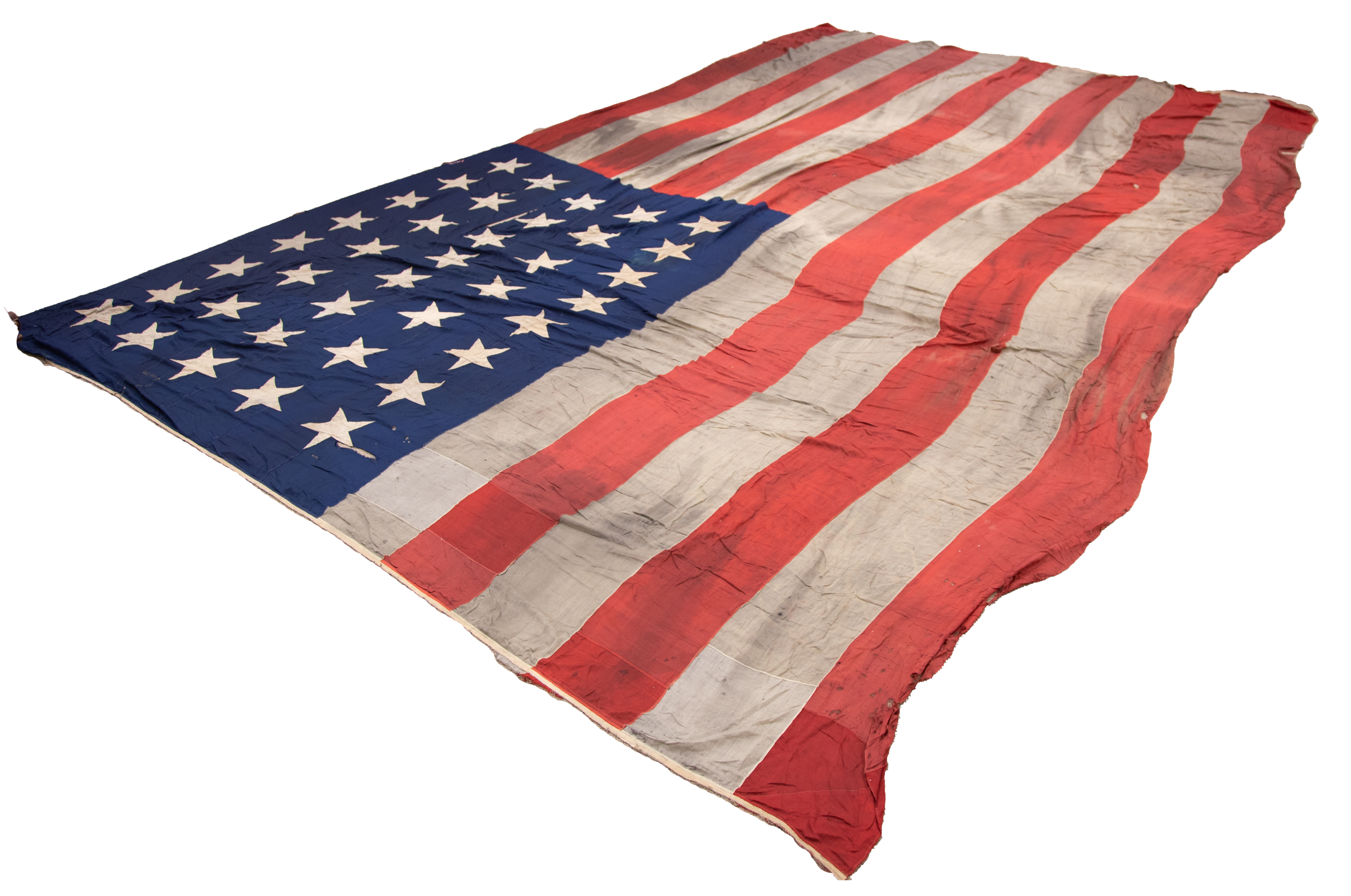 Appraisal: MONUMENTAL STAR AMERICAN NAVAL SHIPS FLAG circa -