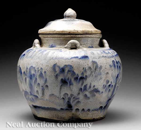 Appraisal: A Southern Chinese or Vietnamese Blue and White Ceramic Covered