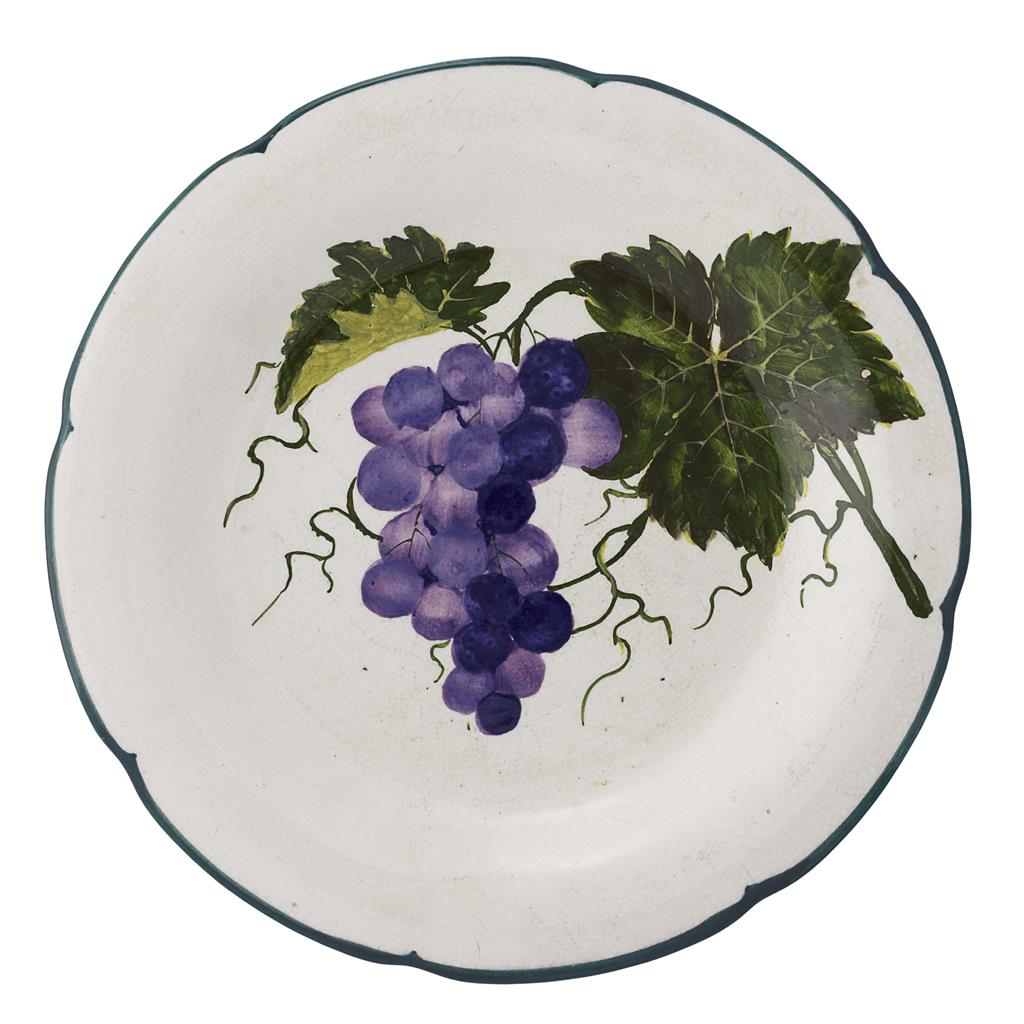 Appraisal: WEMYSS WARE A 'PURPLE GRAPES' GORDON DESSERT PLATE CIRCA impressed