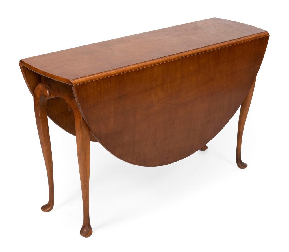 Appraisal: QUEEN ANNE-STYLE DROP-LEAF TABLE BY MARIO A GENOVESE NATICK MASSACHUSETTS