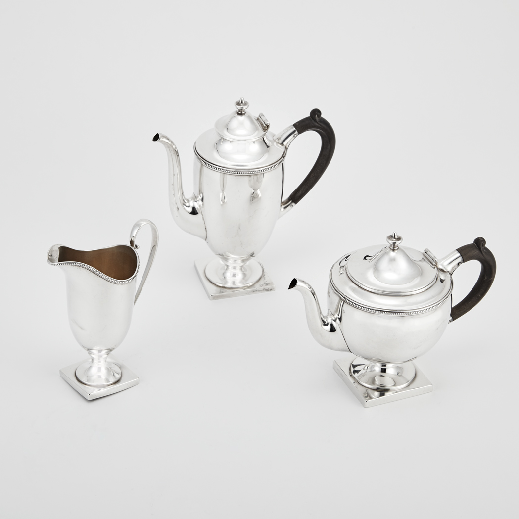 Appraisal: Gorham Sterling Silver Bachelor's Tea and Coffee Service Early th