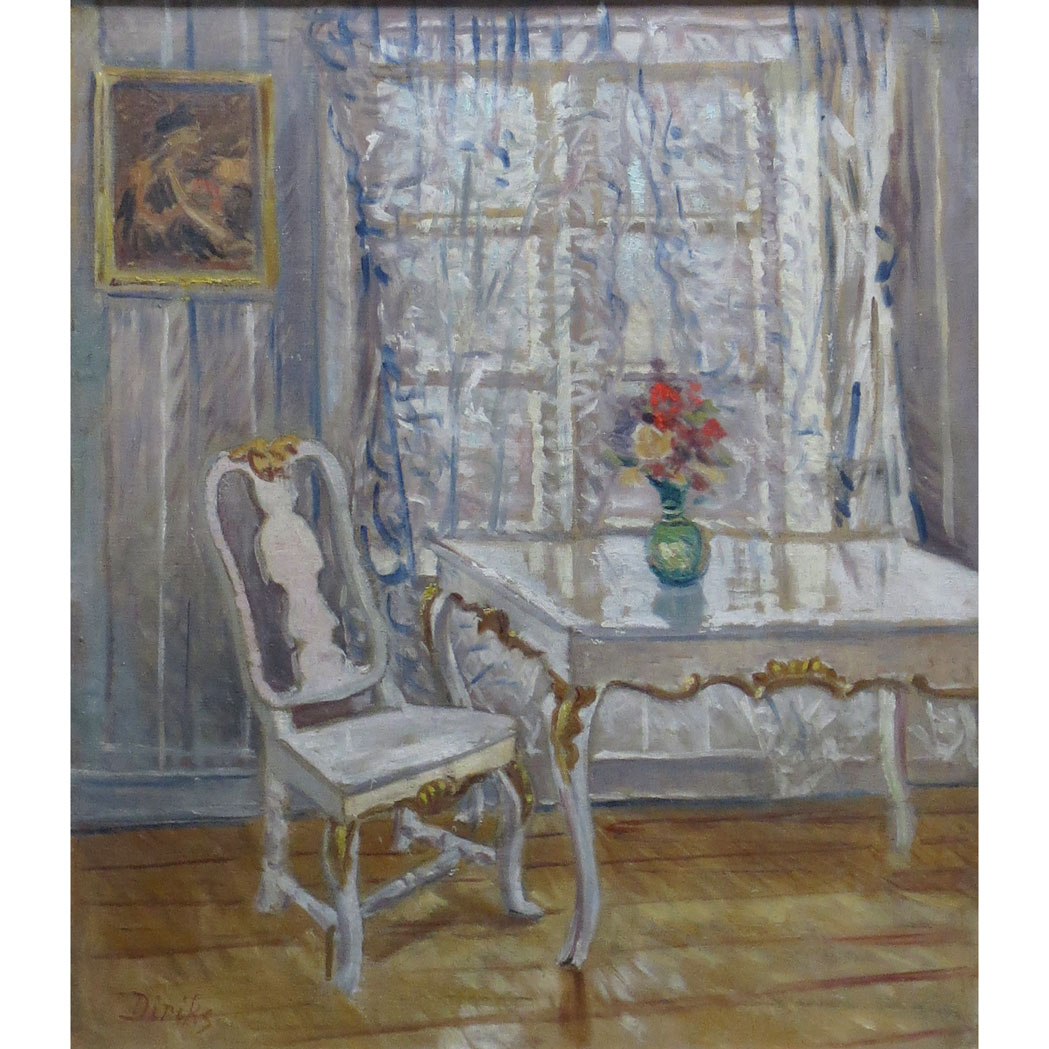 Appraisal: Dyre Diriks Norwegian - Interieur Signed Diriks ll inscribed indistinctly