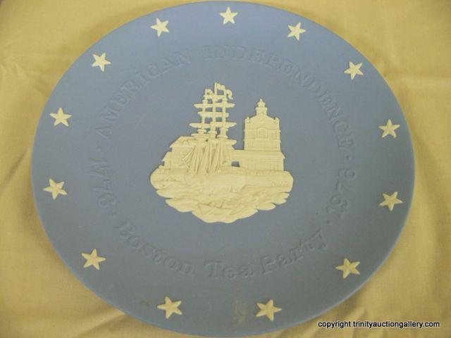 Appraisal: Wedgwood Blue Jasperware Collector Plate - plate American Independence -