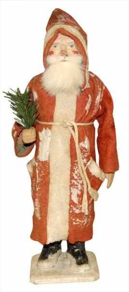 Appraisal: Santa Clause Belsnickel Candy Container Wearing a red robe and