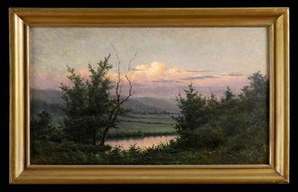 Appraisal: FREDERICK DE BOURG RICHARDS - TWILIGHT IN THE MOUNTAINS Oil