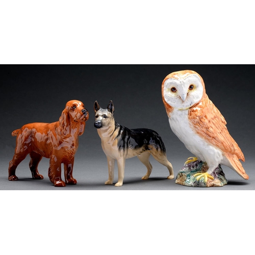 Appraisal: A Beswick model of a barn owl cm h printed