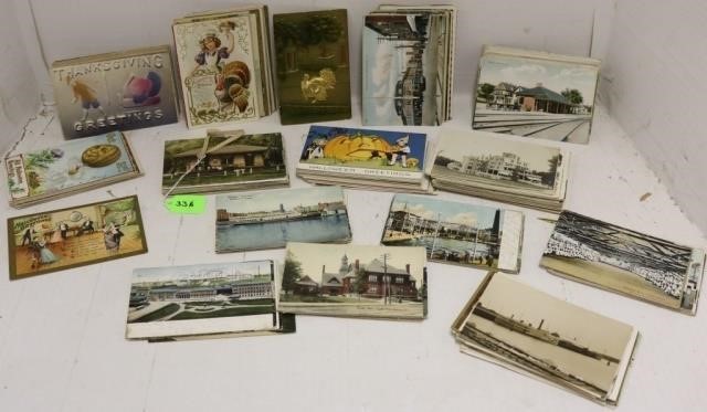 Appraisal: PLUS POSTCARDS EARLY TH C FEATURING BOSTON REVERE BEACH HAVERHILL