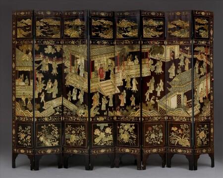 Appraisal: CHINESE COROMANDEL EIGHT-PANEL SCREEN in x ft fully extended