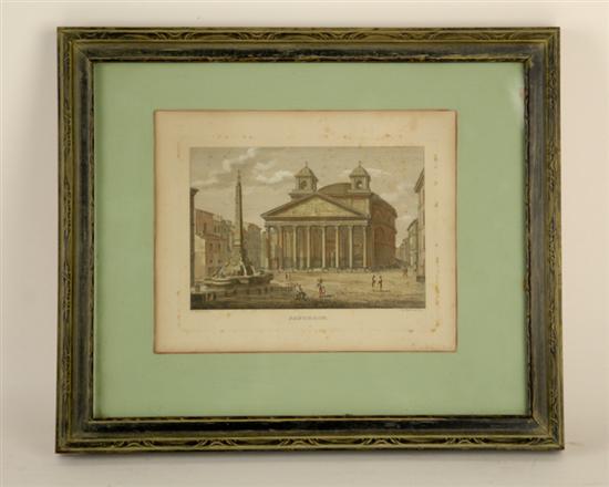 Appraisal: th C Print of the Pantheon Marked A Parboni Framed