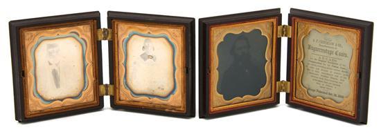 Appraisal: Two Sixth Plate Union Cases each depicting The Farmer's Dream