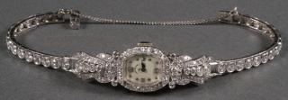 Appraisal: LADY ELGIN PLATINUM DIAMOND WRIST WATCH A VERY FINE LADY