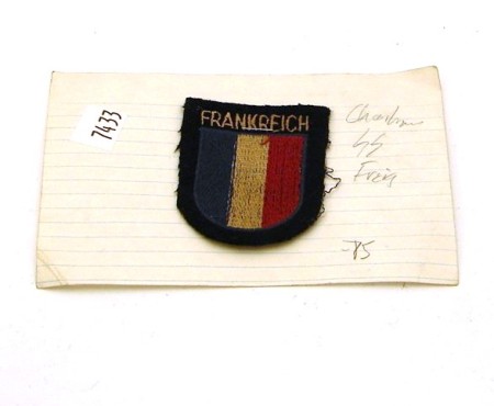 Appraisal: German Waffen-SS sleeve insignia for French volunteers