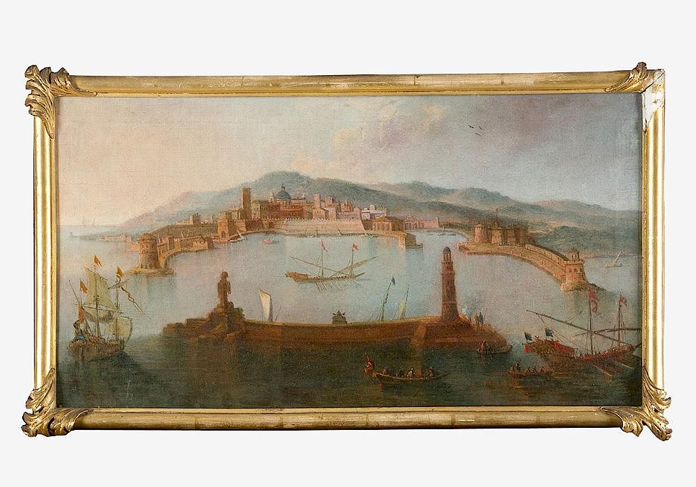 Appraisal: Orazio Grevenbroeck -attributed Orazio Grevenbroeck -attributed View of the harbour