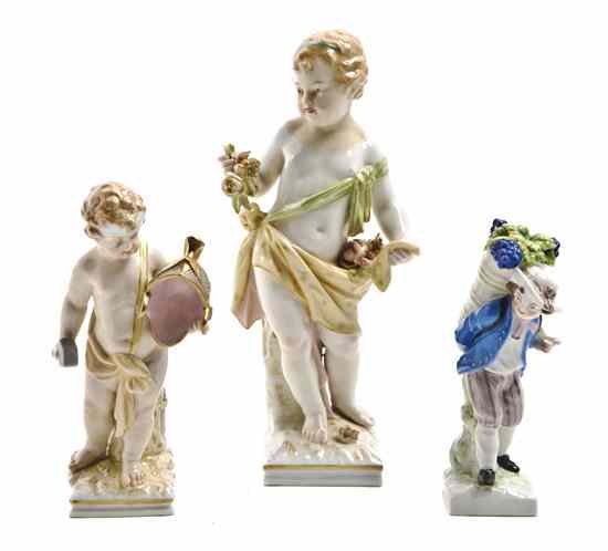 Appraisal: A Collection of Three Berlin K P M Porcelain Figures