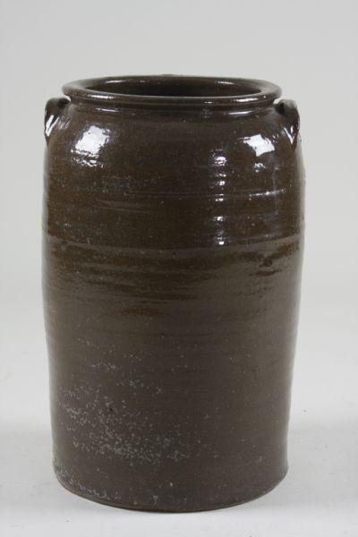 Appraisal: Western NC Alkaline Glaze Ten Gallon Crock marked twice by