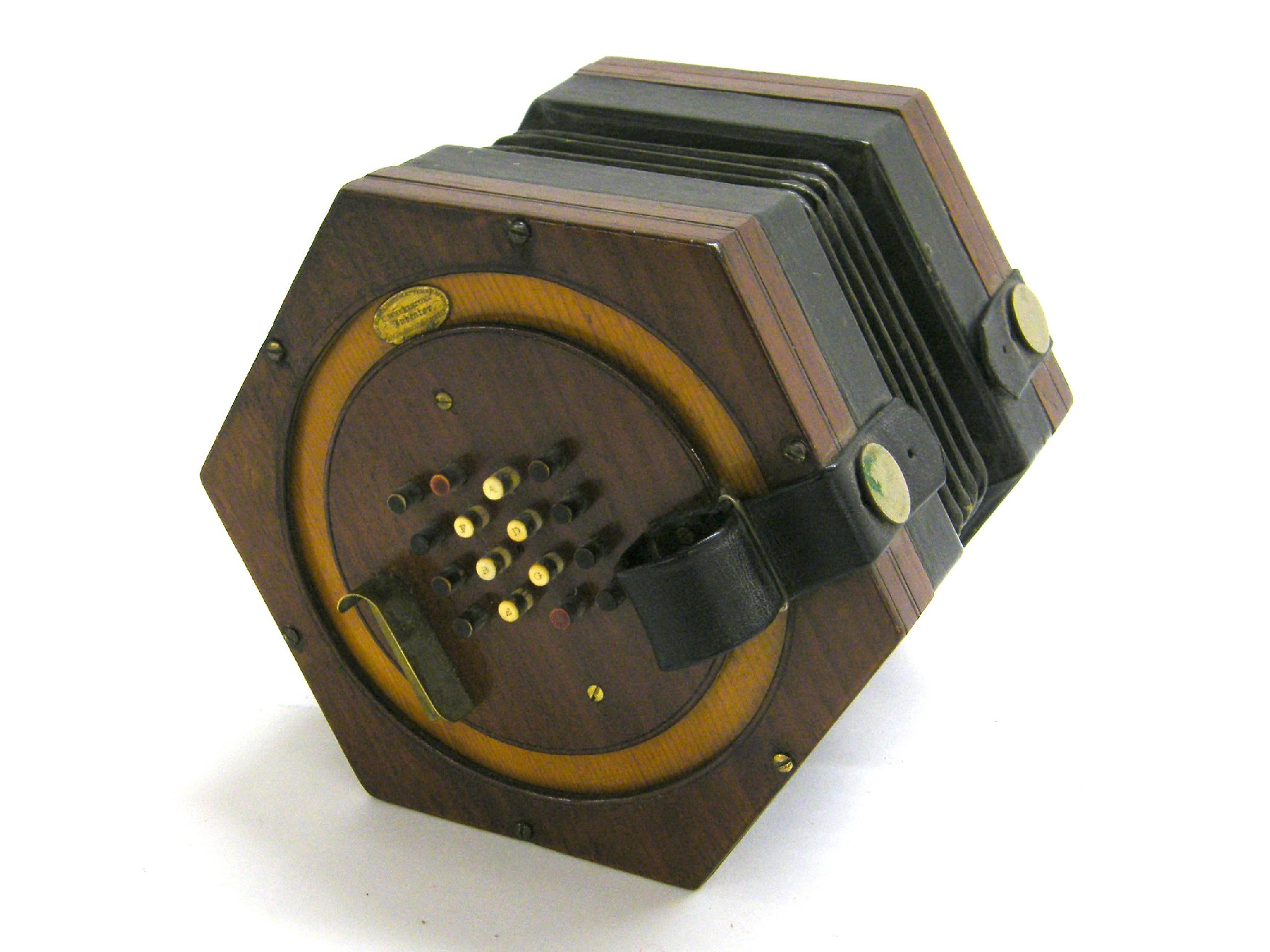 Appraisal: Rare Wheatstone English concertina circa labelled C Wheatstone Inventor Conduit