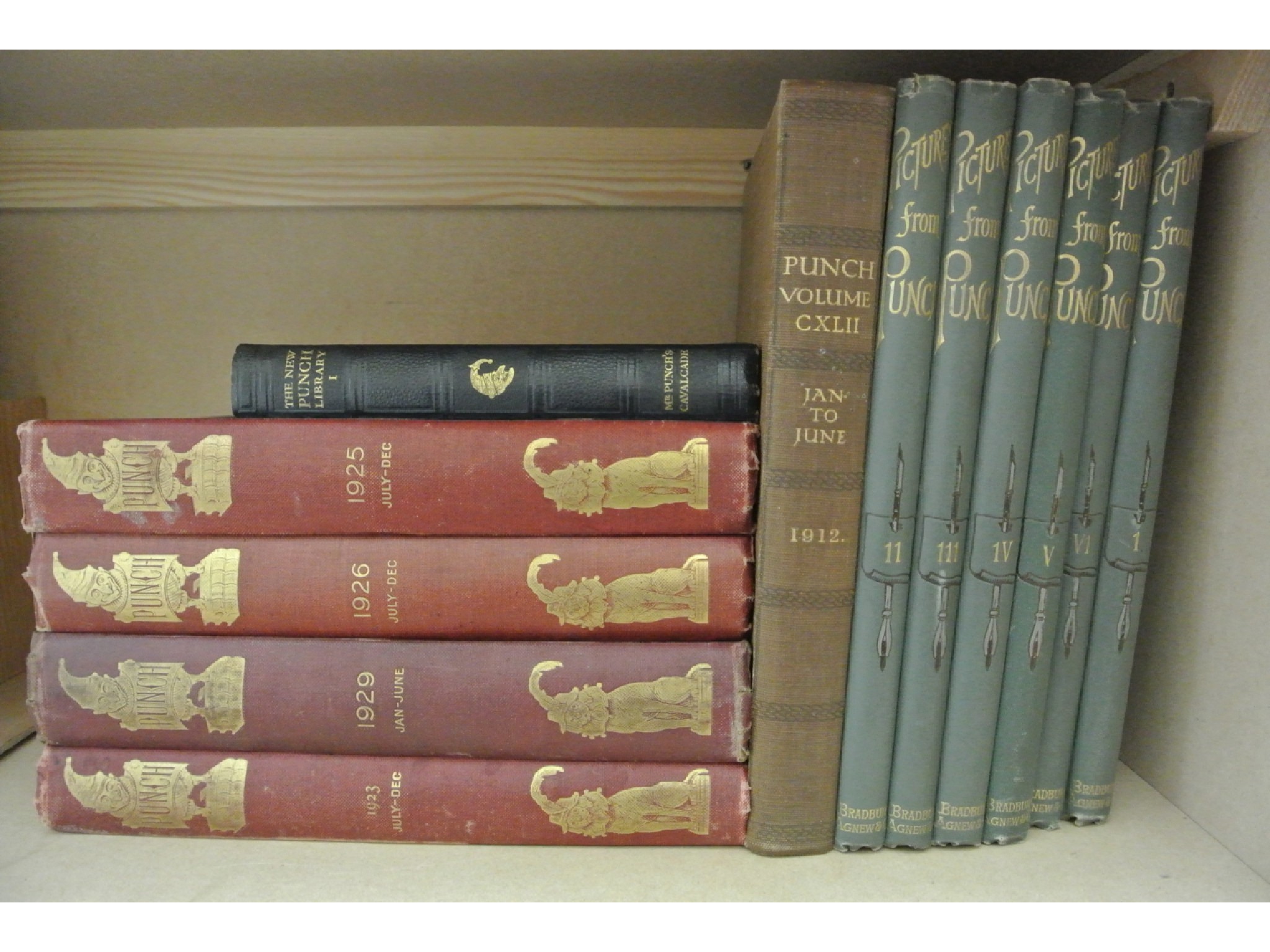 Appraisal: A collection of Punch publications including six volumes of Pictures