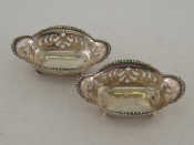 Appraisal: A pair of American silver nut dishes by Tiffany Co