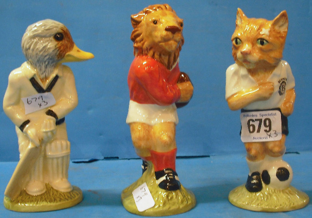 Appraisal: Beswick footballing Feline figure comprising Dribble FF Last lion of