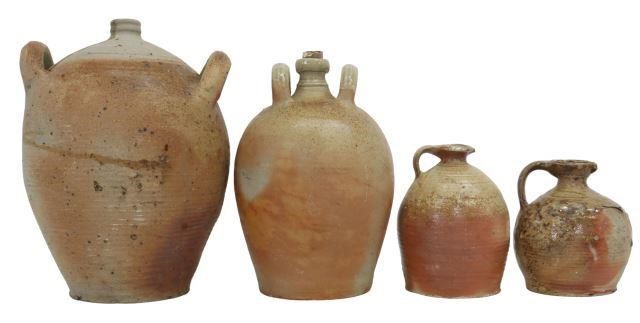 Appraisal: lot of French Provincial stoneware vessels including small pitchers with