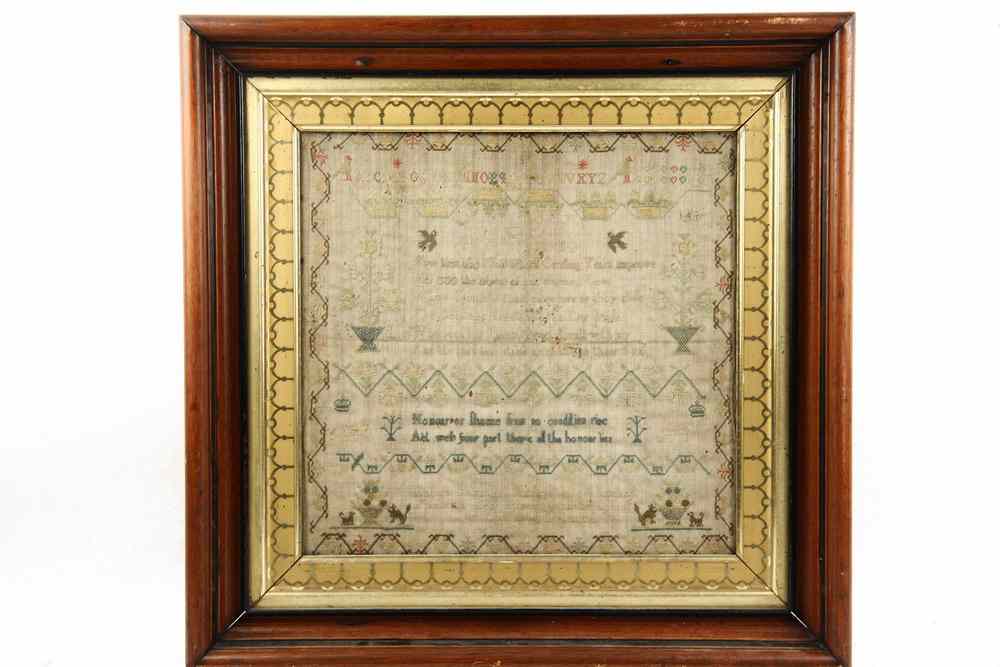 Appraisal: SAMPLER - Student Work on Linen by Elizabeth Yerman Heath