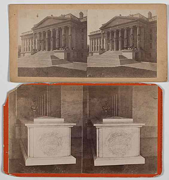 Appraisal: Political Americana - Lincolniana Two Lincoln Funeral Stereoviews Lot of