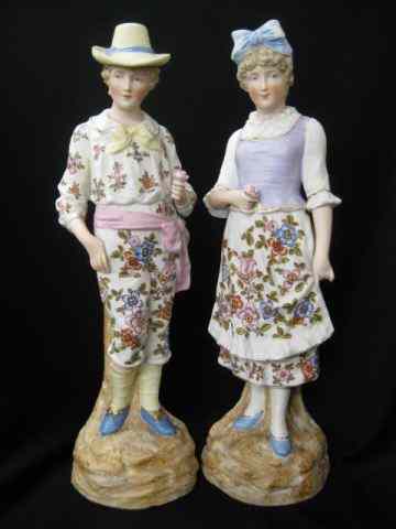 Appraisal: Pair of German Bisque Figurines man woman '' tall