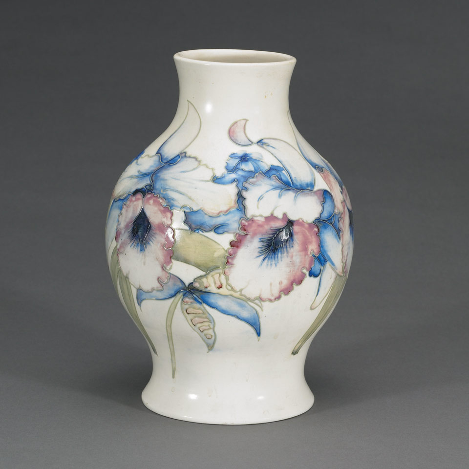 Appraisal: Moorcroft Orchids Vase dated impressed marks including facsimile signature and