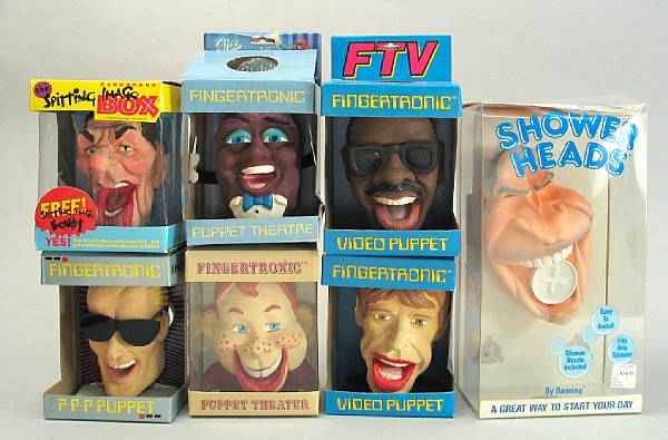 Appraisal: A collection of approximately Bendy Fingertronic puppets comprising six Howdy