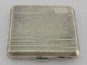 Appraisal: A silver cigarette case with engine turned decoration and vacant