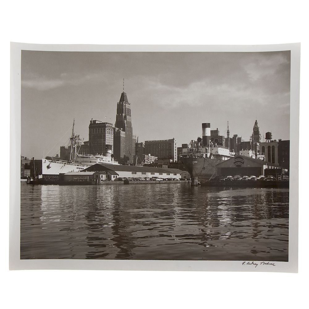 Appraisal: A Aubrey Bodine Baltimore Harbor American - Gelatin silver print