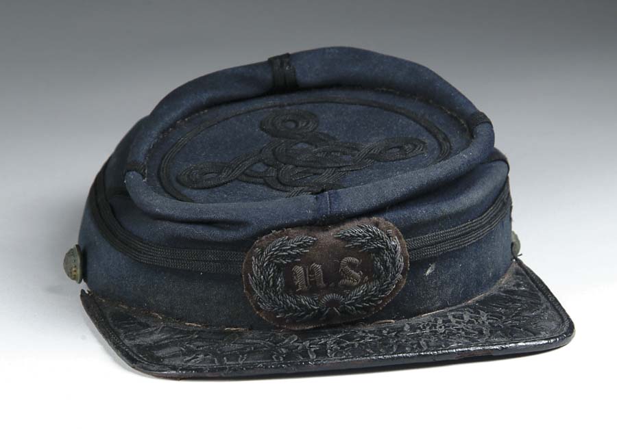 Appraisal: CIVIL WAR OFFICER S DECORATED KEPI MADE BY JAMES S