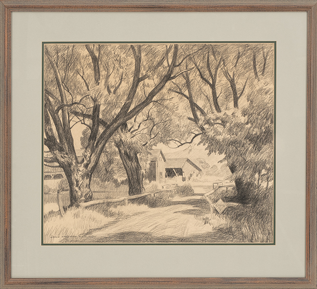 Appraisal: JOHN NEWTON HOWITTAmerican - A country road Signed lower right