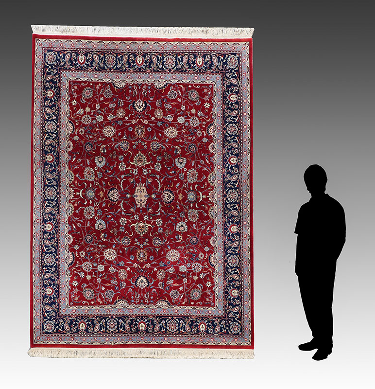 Appraisal: APPROX - YR OLD INDO-PERSIAN HAND KNOTTED WOOL RUG IN