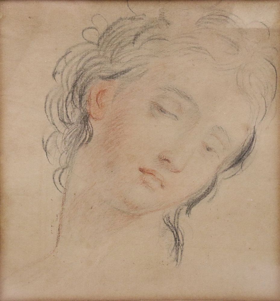 Appraisal: GIOVANNI BATTISTA CIPRIANI ITALIAN - Chalk on Paper Portrait From