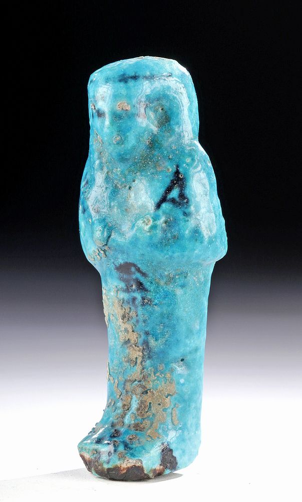 Appraisal: Egyptian Glazed Faience Ushabti - Beautiful Blue Ancient Egypt Third