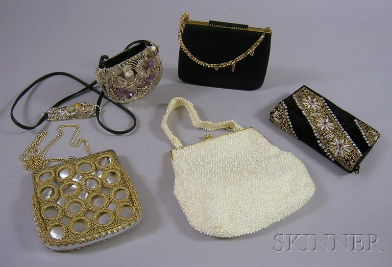 Appraisal: Group of Five Evening Purses and Clutches including an Italian