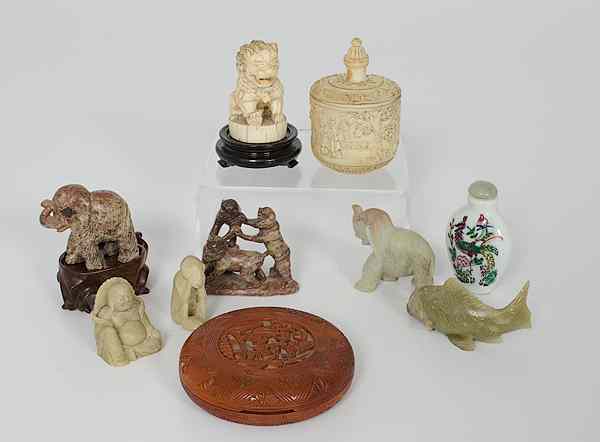 Appraisal: Chinese Carvings China th century A group of ten carvings