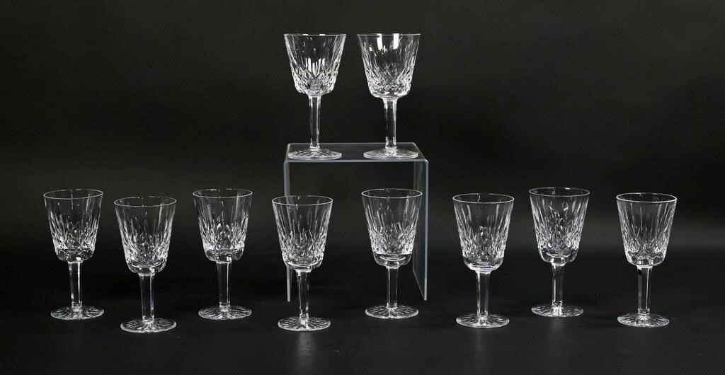 Appraisal: Waterford Lismore pattern crystal wine glasses white wines each H