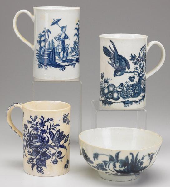 Appraisal: ROYAL WORCESTER Three mugs and one bowl late th C