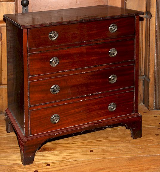 Appraisal: Diminutive Chest A mid th century four drawer English chest